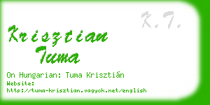 krisztian tuma business card
